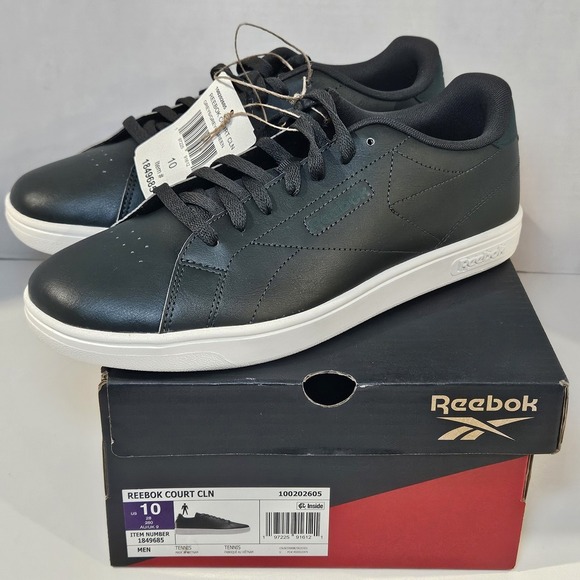 Reebok Court CLN Men's Tennis Shoes/Green-White / Size 10/New With Imperfect Box - Picture 2 of 13